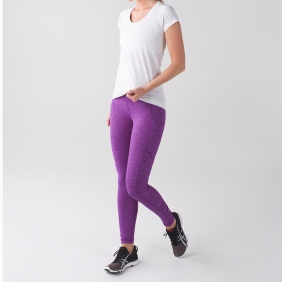 lululemon athletica Pants - Lululemon Purple Rulu Speed Light Tights